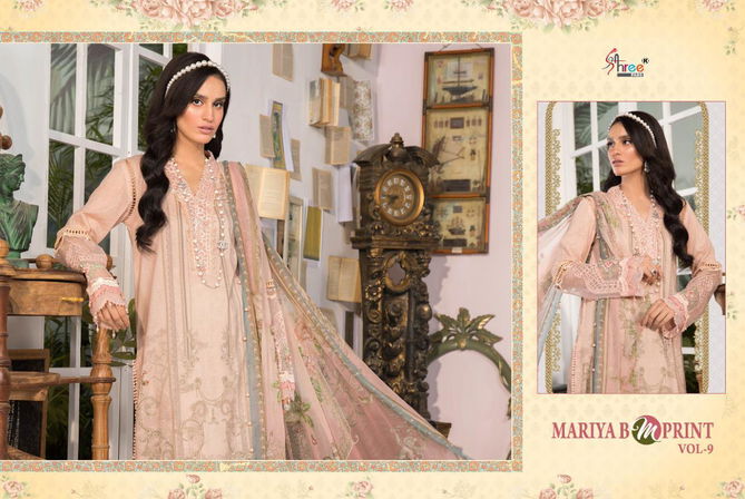 Shree Mariya B Mprint 9 Latest Fancy Pure Cotton Print With Exclusive Embroidery Pakistani Salwar Suits Collection